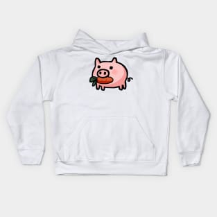 Cute Piggy Cartoon Carton Munch Kids Hoodie